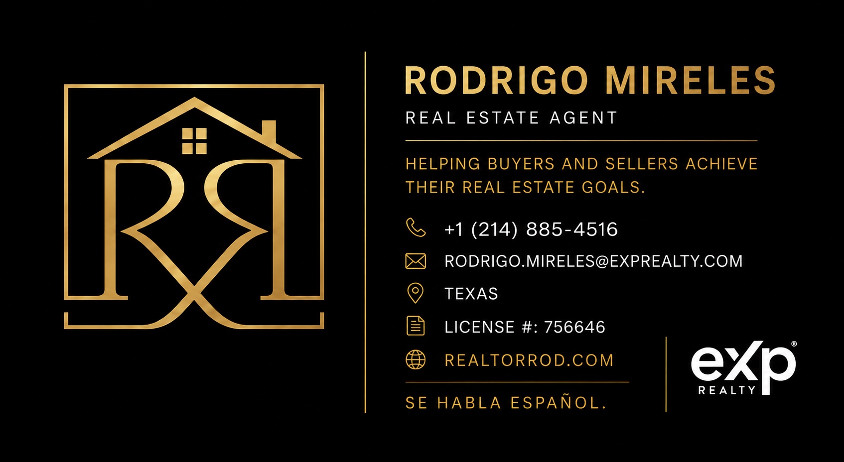 Rodrigo Mireles business card
